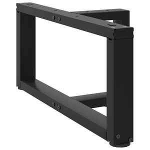 vidaXL Coffee Table Legs T-Shaped 2 pcs Black 60x25x(30-31) cm Steel
