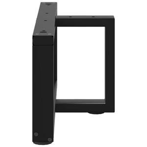 vidaXL Coffee Table Legs T-Shaped 2 pcs Black 60x25x(30-31) cm Steel