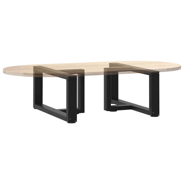 vidaXL Coffee Table Legs T-Shaped 2 pcs Black 60x25x(30-31) cm Steel