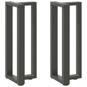 vidaXL Console Table Legs T-Shaped 2 pcs. Anthracite 38x25x(72-73)cm Steel