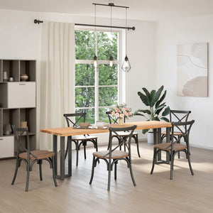 vidaXL Console Table Legs T-Shaped 2 pcs. Anthracite 38x25x(72-73)cm Steel