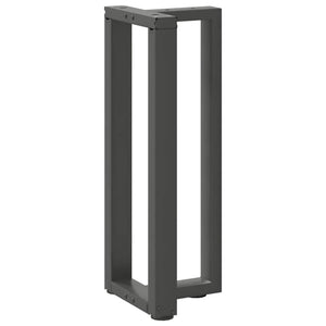 vidaXL Console Table Legs T-Shaped 2 pcs. Anthracite 38x25x(72-73)cm Steel