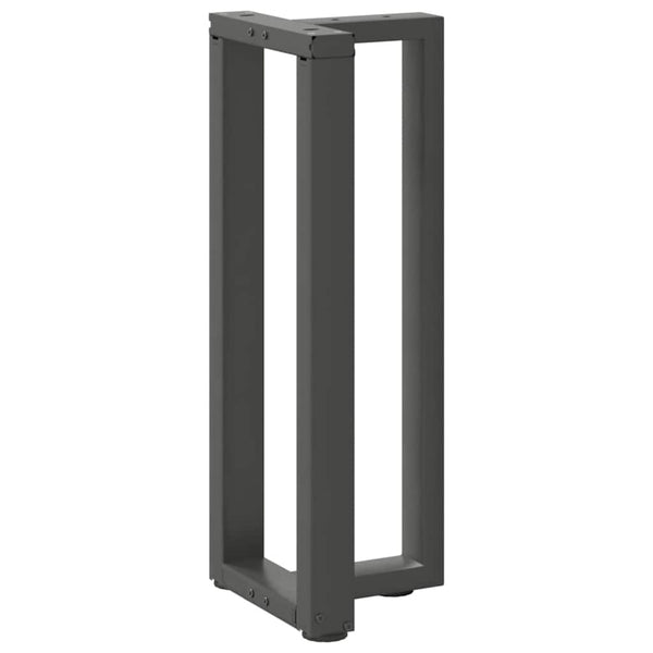 vidaXL Console Table Legs T-Shaped 2 pcs. Anthracite 38x25x(72-73)cm Steel