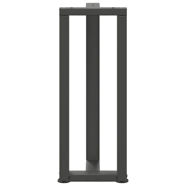 vidaXL Console Table Legs T-Shaped 2 pcs. Anthracite 38x25x(72-73)cm Steel