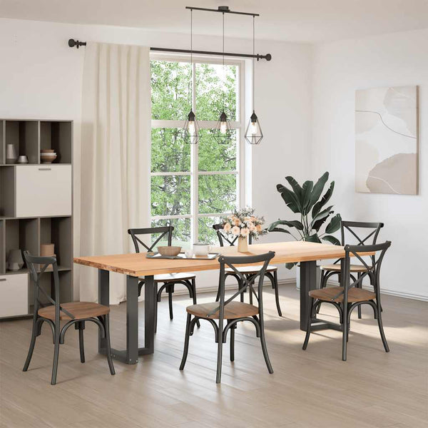 vidaXL Dining Table Legs T-shaped 2 pcs. Anthracite 50x35x(72-73) cm Steel