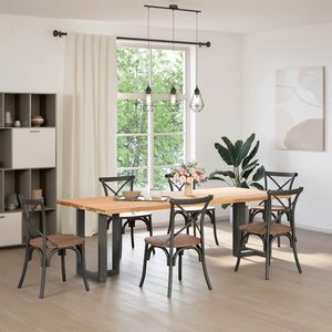 vidaXL Dining Table Legs T-Shaped 2 pcs Anthracite 60x35x(72-73) cm Steel