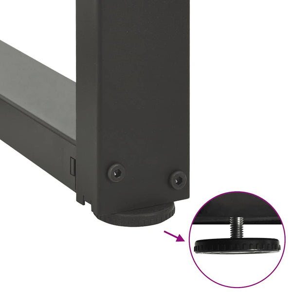 vidaXL Dining Table Legs T-Shaped 2 pcs Anthracite 60x35x(72-73) cm Steel