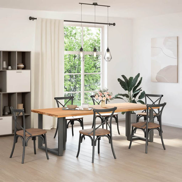 vidaXL Dining Table Legs T-Shaped 2 pcs. Anthracite 70x35x(72-73) cm Steel
