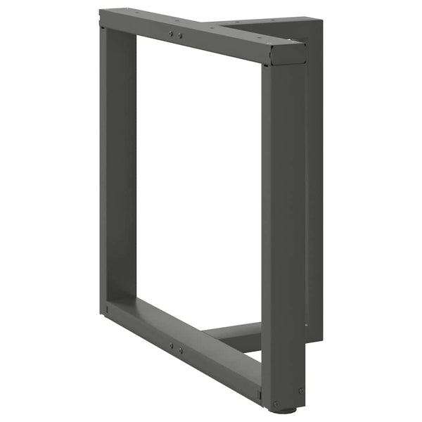 vidaXL Dining Table Legs T-Shaped 2 pcs. Anthracite 70x35x(72-73) cm Steel