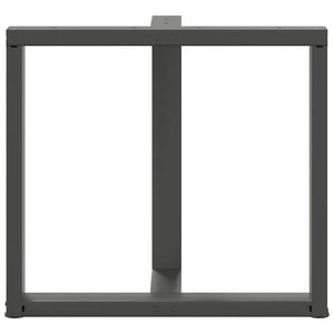 vidaXL Dining Table Legs T-Shaped 2 pcs. Anthracite 70x35x(72-73) cm Steel