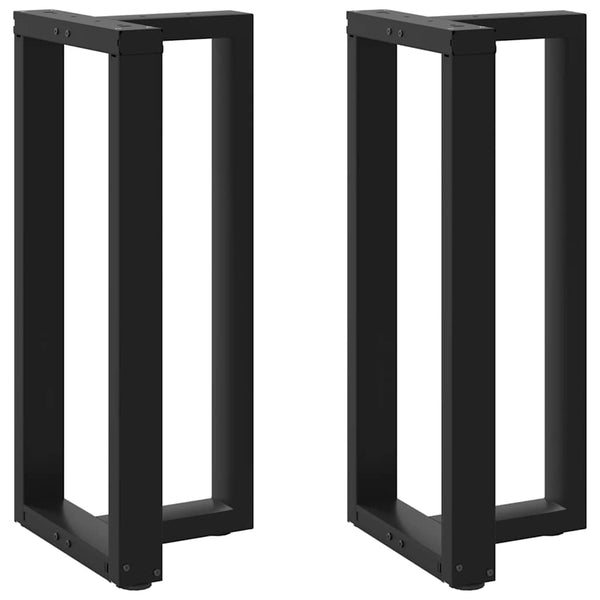 Schwarze Bartischbeine T-Form, 2er Set