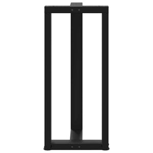 Schwarze Bartischbeine T-Form, 2er Set
