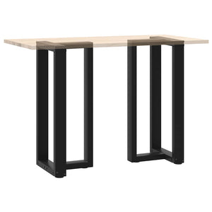 Schwarze Bartischbeine T-Form, 2er Set