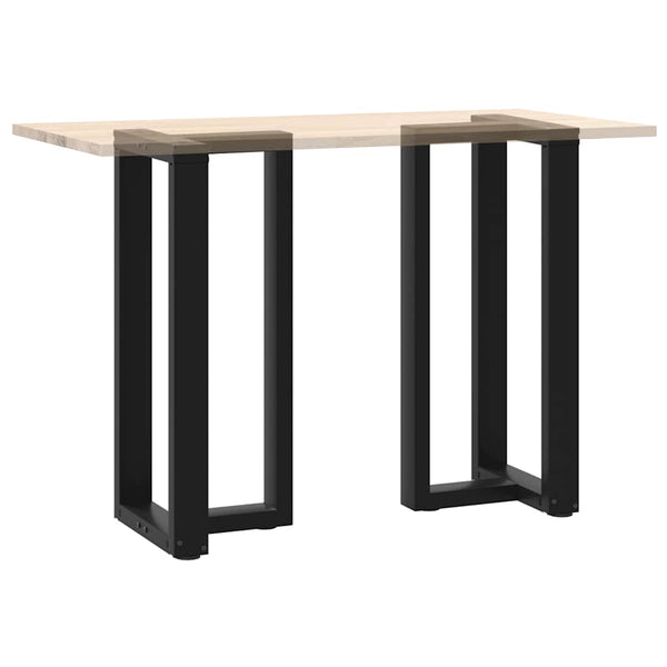 Schwarze Bartischbeine T-Form, 2er Set