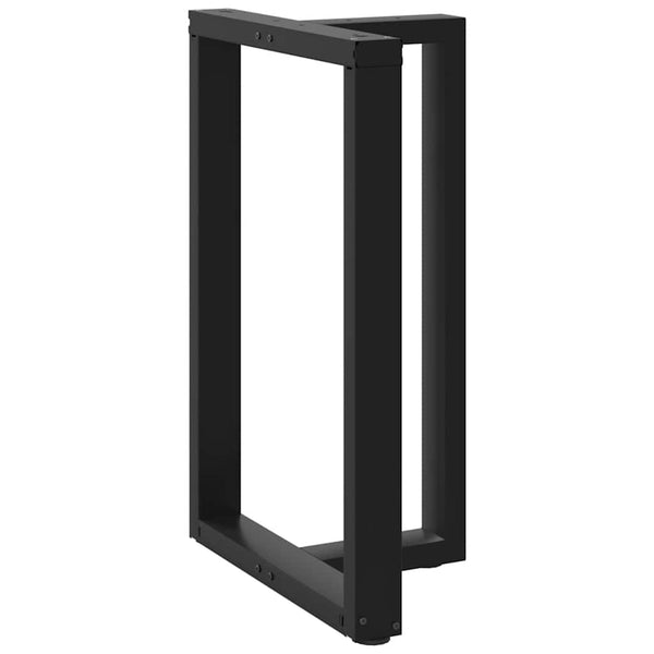 Bartischbeine T-Form, 2er Set, Schwarz