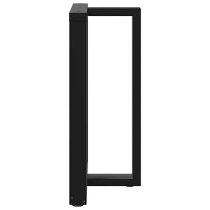 Bartischbeine T-Form, 2er Set, Schwarz