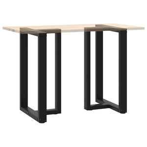 Bartischbeine T-Form, 2er Set, Schwarz
