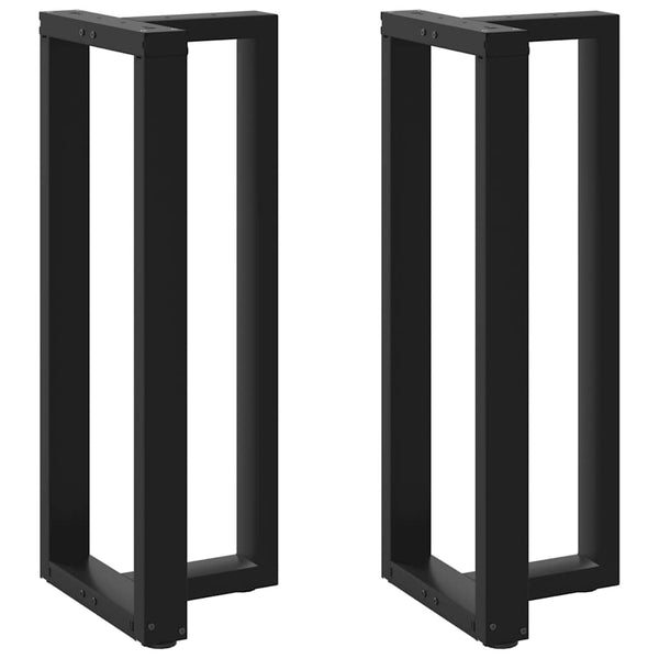 Schwarze Bartischbeine T-Form, 2er Set