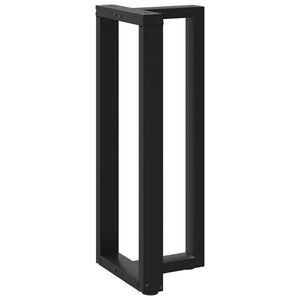 Schwarze Bartischbeine T-Form, 2er Set