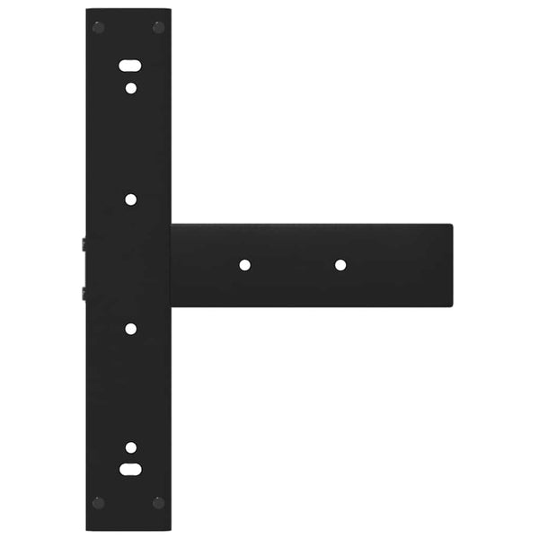 Schwarze Bartischbeine T-Form, 2er Set