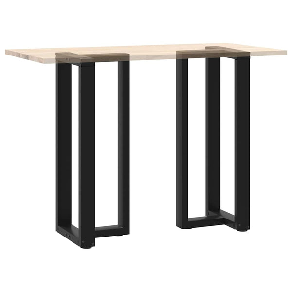 Schwarze Bartischbeine T-Form, 2er Set
