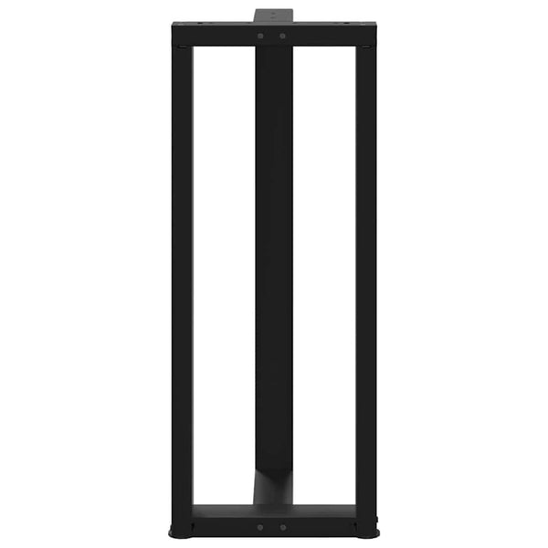 Bartischbeine T-Form, 2er Set, Schwarz