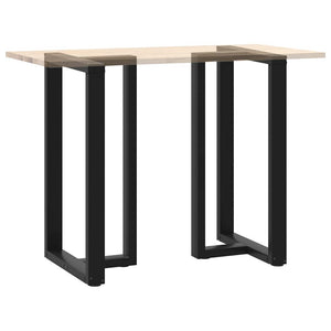 Bartischbeine T-Form, 2er Set, Schwarz