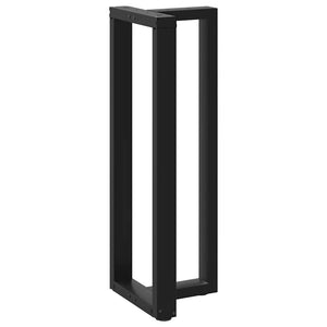 Bartischbeine T-Form Schwarz, 2er-Set