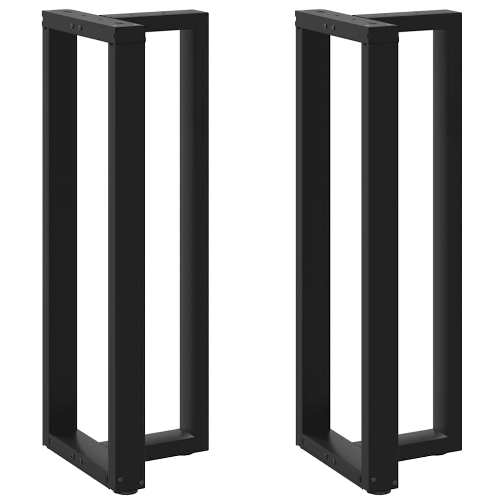 Bartischbeine T-Form, Schwarz, 2er Set