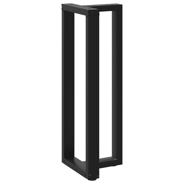 Bartischbeine T-Form, Schwarz, 2er Set