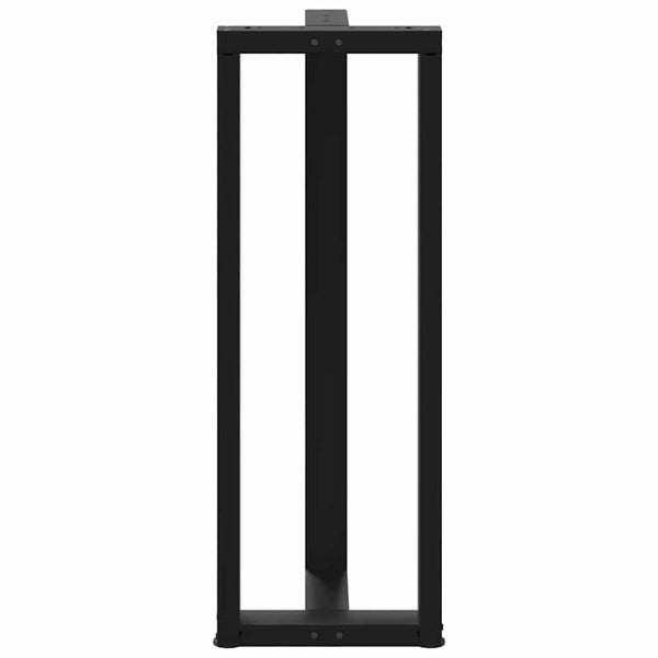 Bartischbeine T-Form, Schwarz, 2er Set