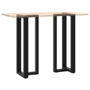 Bartischbeine T-Form, Schwarz, 2er Set