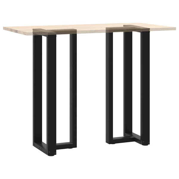 Bartischbeine T-Form, Schwarz, 2er Set