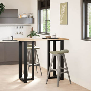 Schwarze Bartischbeine T-Form, 2er Set