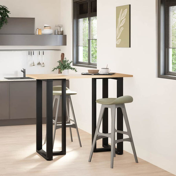 Schwarze Bartischbeine T-Form, 2er Set