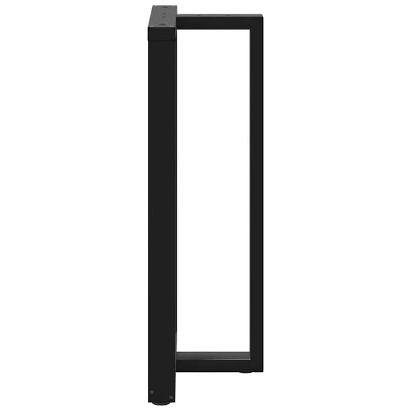 Schwarze Bartischbeine T-Form, 2er Set