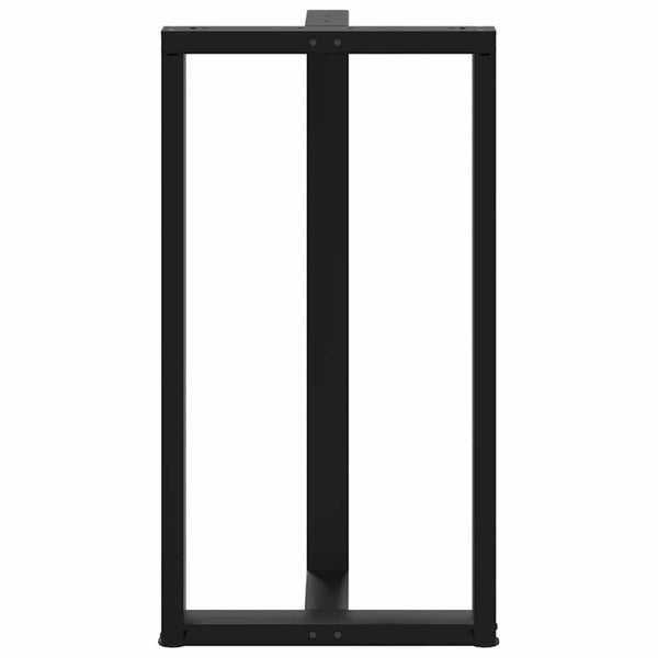 Schwarze Bartischbeine T-Form, 2er Set