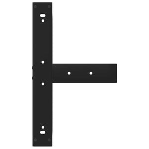 Schwarze Bartischbeine T-Form, 2er Set