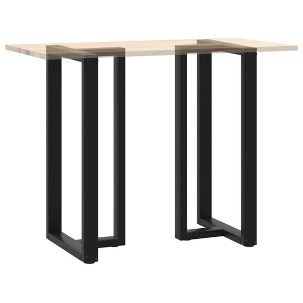 Schwarze Bartischbeine T-Form, 2er Set