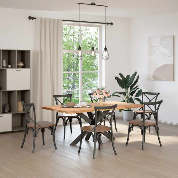 vidaXL Dining Table Leg Spider Shape Anthracite 120x68x(72-73) cm Steel