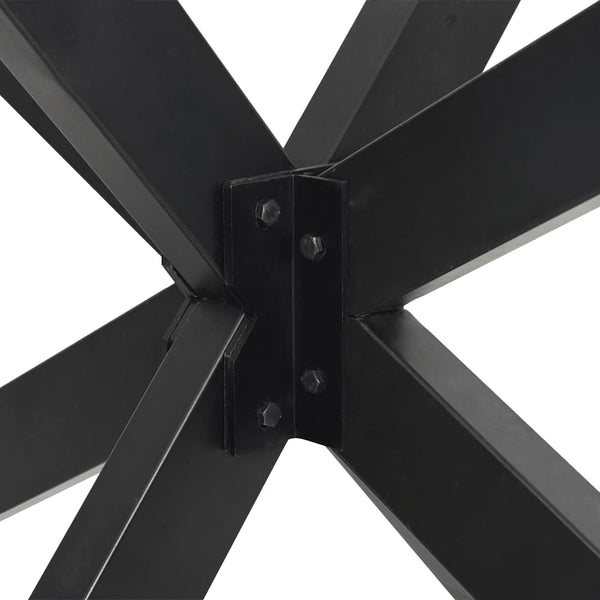 vidaXL Dining Table Leg Spider Shape Anthracite 120x68x(72-73) cm Steel