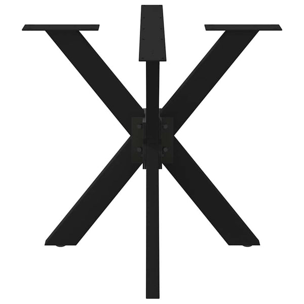 vidaXL Dining Table Leg Spider Shape Black 85x85x(72-73) cm Steel