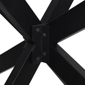 vidaXL Dining Table Leg Spider Shape Black 85x85x(72-73) cm Steel