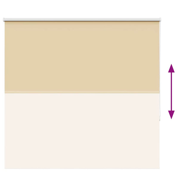vidaXL Blackout Roller Blind Beige 160x130 cm Fabric Width 156.6 cm