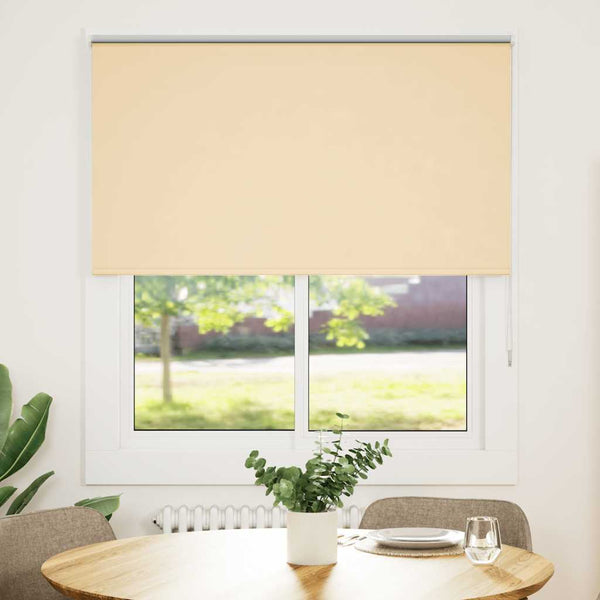 vidaXL Blackout Blind Beige 120x150 cm Fabric Width 116.6 cm