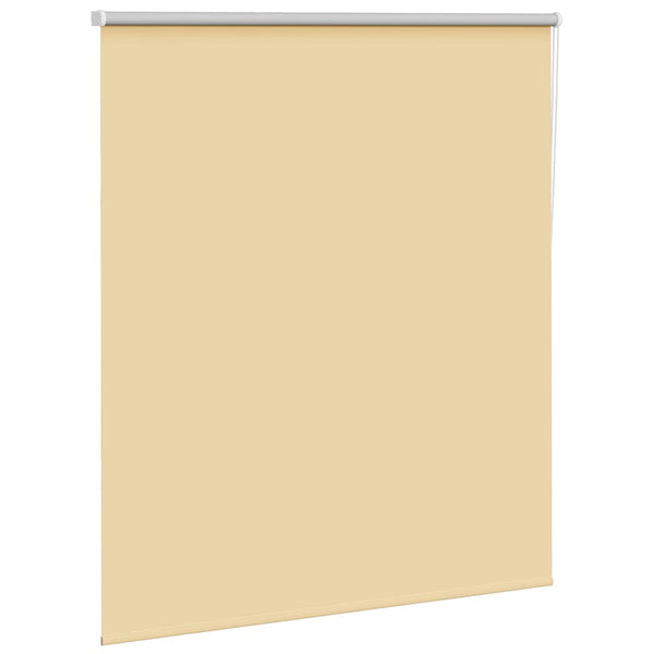 vidaXL Blackout Roller Blind Beige 140x150 cm Fabric Width 136.6 cm