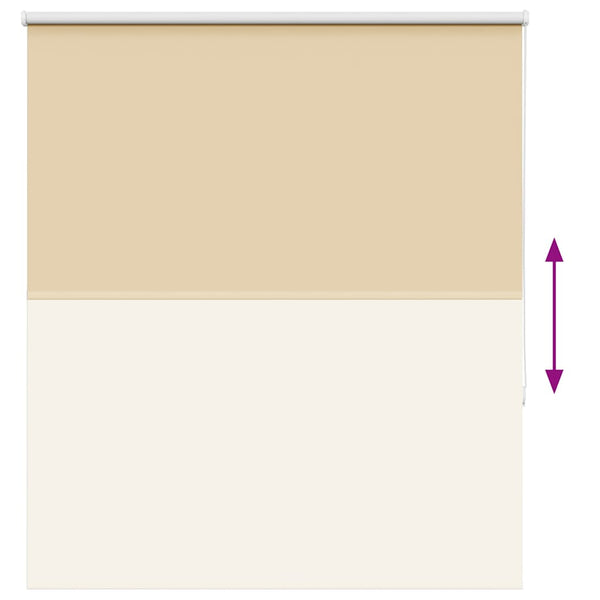 vidaXL Blackout Roller Blind Beige 140x150 cm Fabric Width 136.6 cm