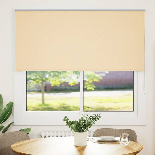 vidaXL Blackout Roller Blind Beige 160x150 cm Fabric Width 156.6 cm