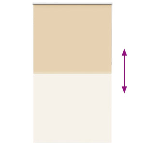 vidaXL Blackout Roller Blind Beige 125x230 cm Fabric Width 121.6 cm