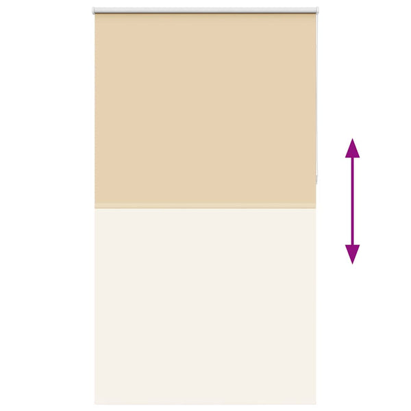 vidaXL Blackout Roller Blind Beige 125x230 cm Fabric Width 121.6 cm
